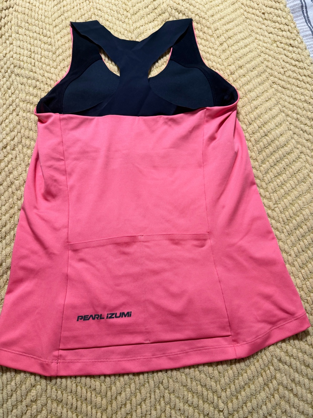 Pearl Izumi Women’s Bright Pink and Navy Bike Jersey size M